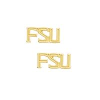 Women's CANVAS Style Florida State Seminoles 24K Gold-Plated Stamped Earrings