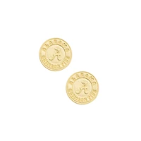 Women's CANVAS Style Alabama Crimson Tide 24K Gold-Plated Stamped Earrings