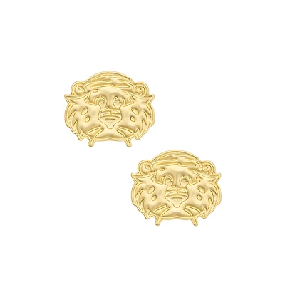 Women's CANVAS Style Auburn Tigers 24K Gold-Plated Stamped Earrings