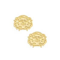 Women's CANVAS Style Auburn Tigers 24K Gold-Plated Stamped Earrings