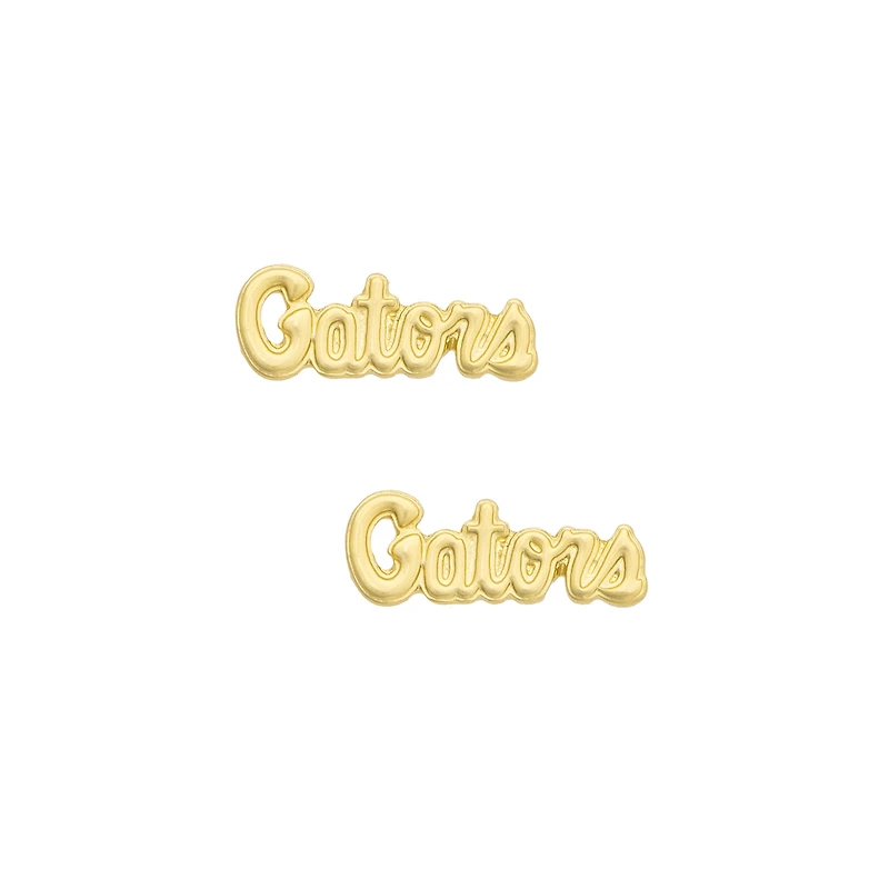 Women's CANVAS Style Florida Gators 24K Gold-Plated Stamped Earrings