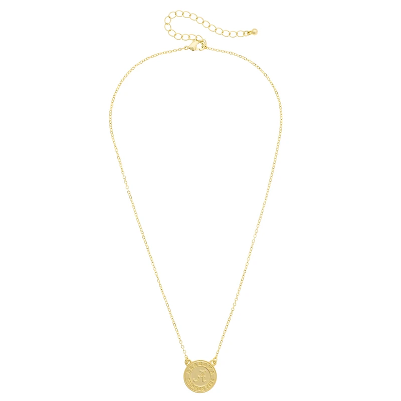 Women's CANVAS Style Alabama Crimson Tide 24K Gold-Plated Stamped Necklace