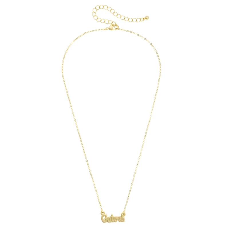 Women's CANVAS Style Florida Gators 24K Gold-Plated Stamped Necklace