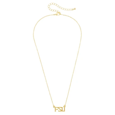 Women's CANVAS Style Florida State Seminoles 24K Gold-Plated Stamped Necklace