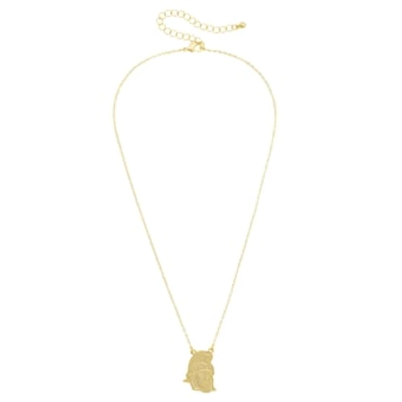 Women's CANVAS Style Michigan State Spartans 24K Gold-Plated Stamped Necklace