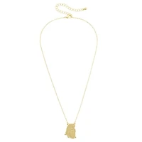 Women's CANVAS Style Michigan State Spartans 24K Gold-Plated Stamped Necklace