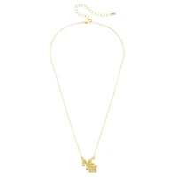 Women's CANVAS Style Mississippi State Bulldogs 24K Gold-Plated Stamped Necklace