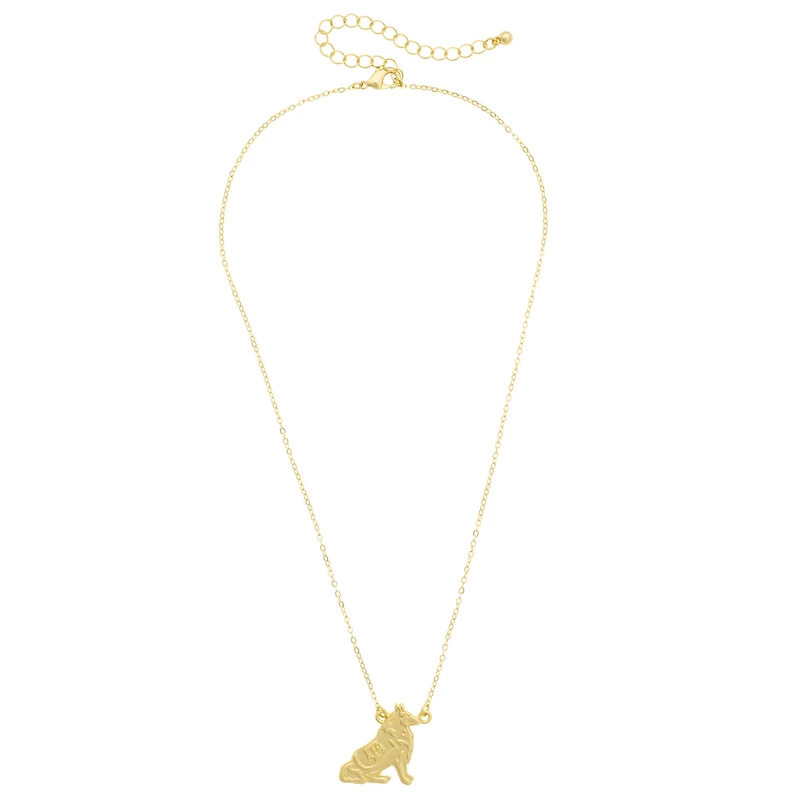Women's CANVAS Style Texas A&M Aggies 24K Gold-Plated Stamped Necklace