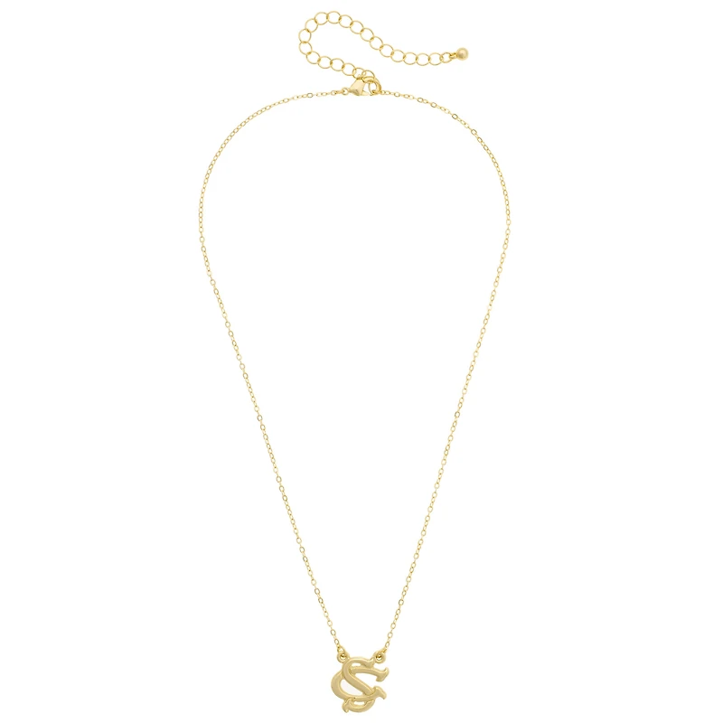 Women's CANVAS Style South Carolina Gamecocks 24K Gold-Plated Stamped Necklace