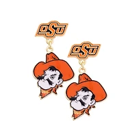 Women's CANVAS Style Oklahoma State Cowboys Enamel Drop Earrings