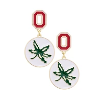 CANVAS Style Ohio State Buckeyes Enamel Drop Earrings