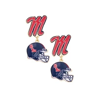 Women's CANVAS Style Ole Miss Rebels Enamel Drop Earrings