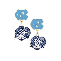 Women's CANVAS Style North Carolina Tar Heels Enamel Drop Earrings