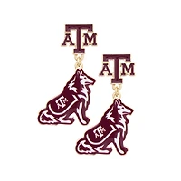 CANVAS Style Texas A&M Aggies Enamel Drop Earrings