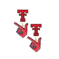 Women's CANVAS Style Texas Tech Red Raiders Enamel Drop Earrings