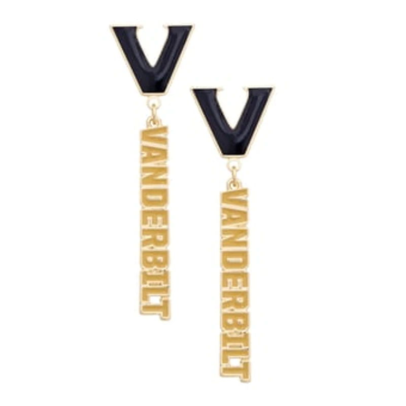 Women's CANVAS Style Vanderbilt Commodores Enamel Drop Earrings