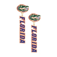 Women's CANVAS Style Florida Gators Enamel Drop Earrings