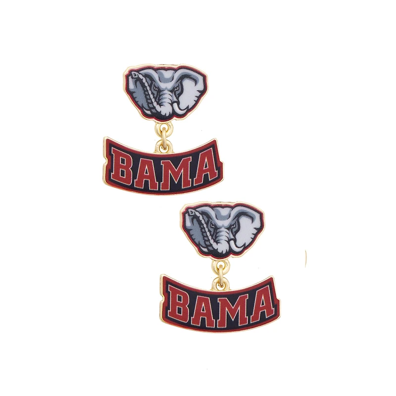Women's CANVAS Style Alabama Crimson Tide Enamel Drop Earrings
