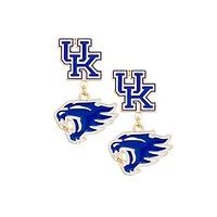 Women's CANVAS Style Kentucky Wildcats Enamel Drop Earrings