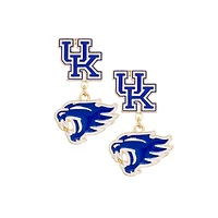Women's CANVAS Style Kentucky Wildcats Enamel Drop Earrings