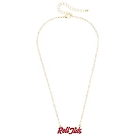 CANVAS Style Alabama Crimson Tide Gold-Plated Pavé Outline Necklace