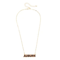 CANVAS Style Auburn Tigers Gold-Plated Pavé Outline Necklace