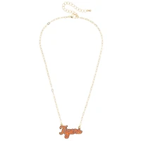CANVAS Style Clemson Tigers Gold-Plated Pavé Outline Necklace