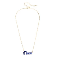CANVAS Style Florida Gators Gold-Plated Pavé Outline Necklace