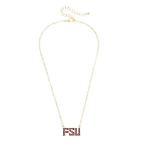 CANVAS Style Florida State Seminoles Gold-Plated Pavé Outline Necklace