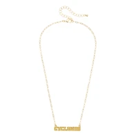 CANVAS Style Iowa State Cyclones Gold-Plated Pavé Outline Necklace