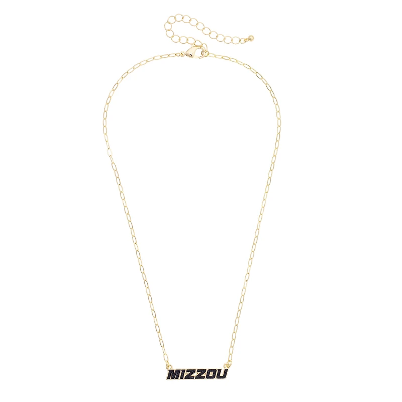 CANVAS Style Missouri Tigers Gold-Plated Pavé Outline Necklace