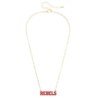 CANVAS Style Ole Miss Rebels Gold-Plated Pavé Outline Necklace