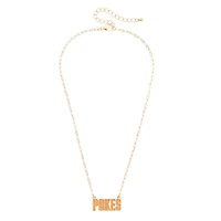 Women's CANVAS Style Oklahoma State Cowboys Gold-Plated Pavé Outline Necklace