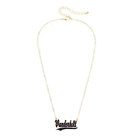 CANVAS Style Vanderbilt Commodores Gold-Plated Pavé Outline Necklace