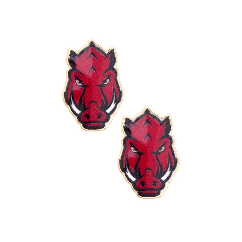 CANVAS Style Arkansas Razorbacks Enamel Icon Stud Earrings