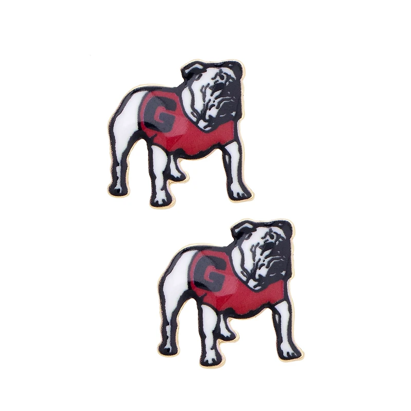 CANVAS Style Georgia Bulldogs Enamel Icon Stud Earrings