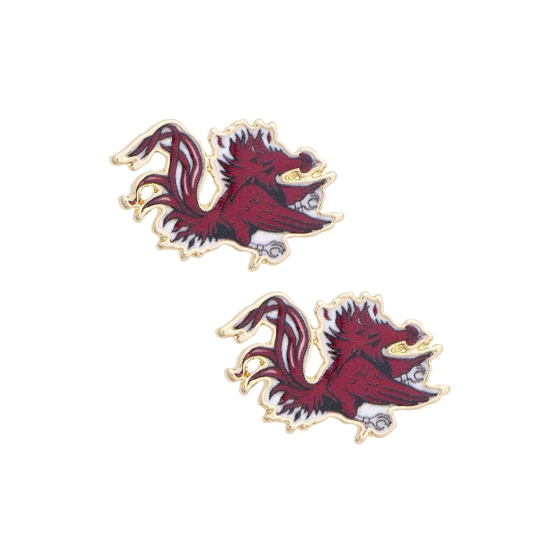 CANVAS Style South Carolina Gamecocks Enamel Icon Stud Earrings