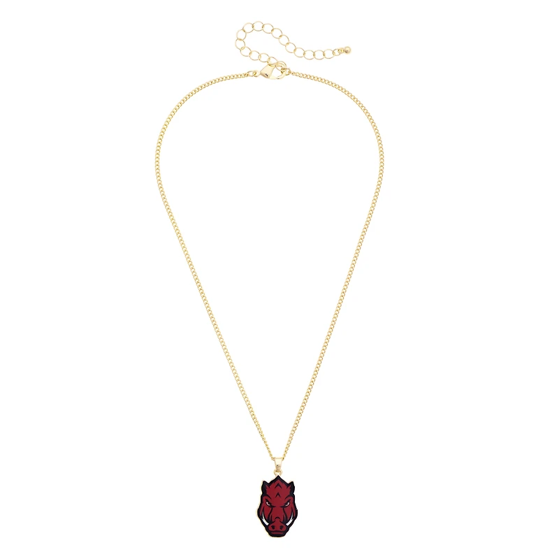 CANVAS Style Arkansas Razorbacks Enamel Icon Necklace