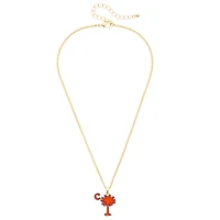 Women's CANVAS Style Clemson Tigers Enamel Icon Necklace