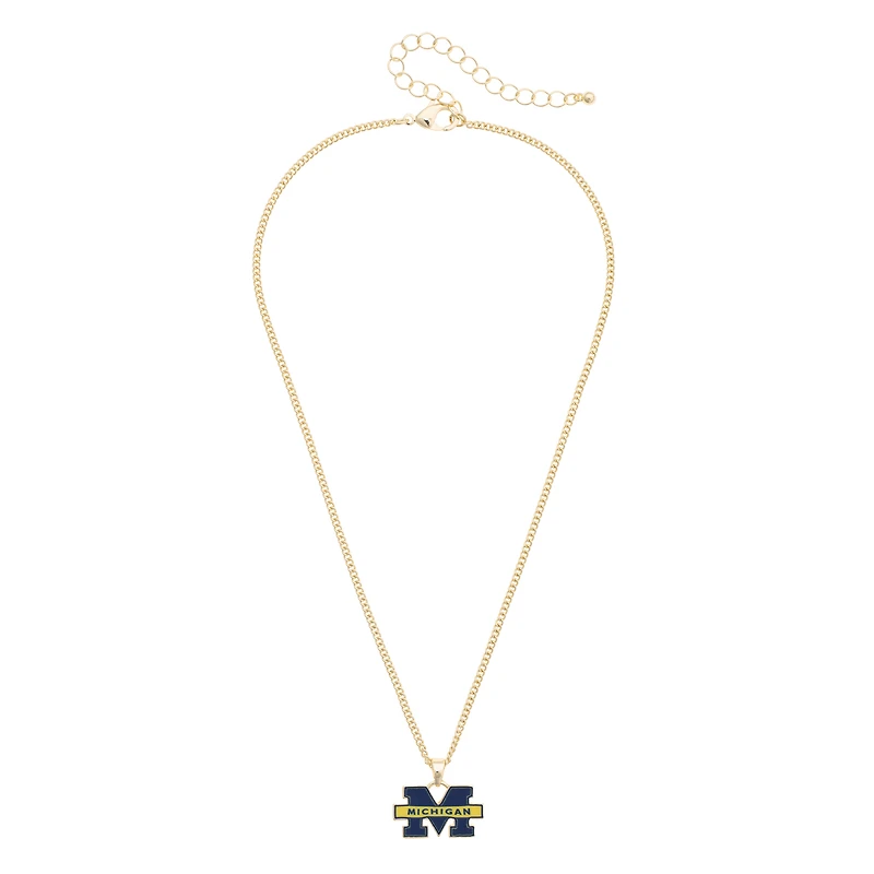 CANVAS Style Michigan Wolverines Enamel Icon Necklace
