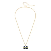 CANVAS Style Michigan Wolverines Enamel Icon Necklace