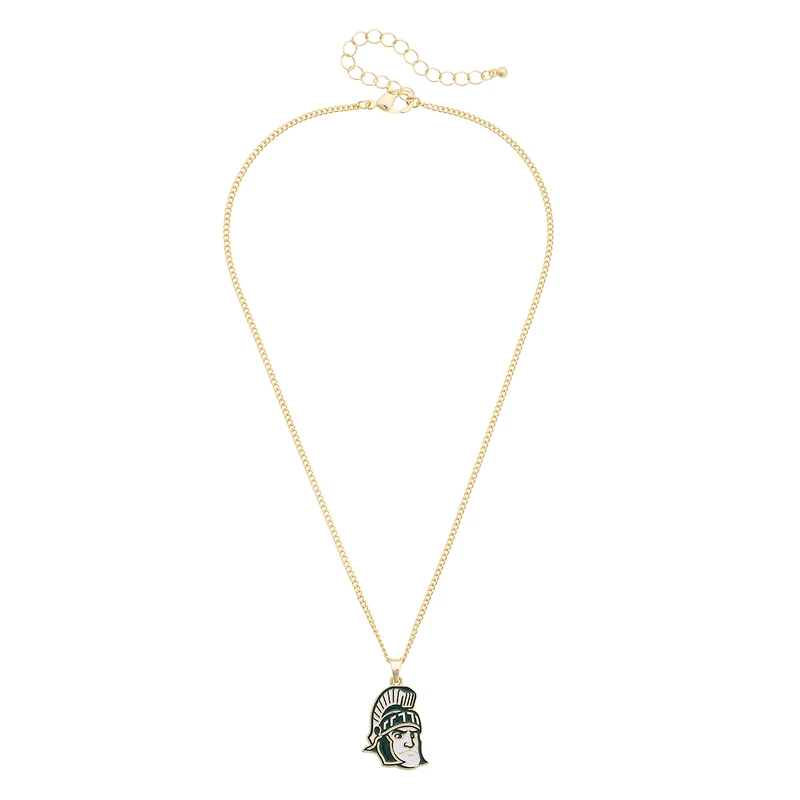 CANVAS Style Michigan State Spartans Enamel Icon Necklace