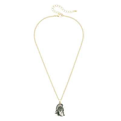 CANVAS Style Michigan State Spartans Enamel Icon Necklace