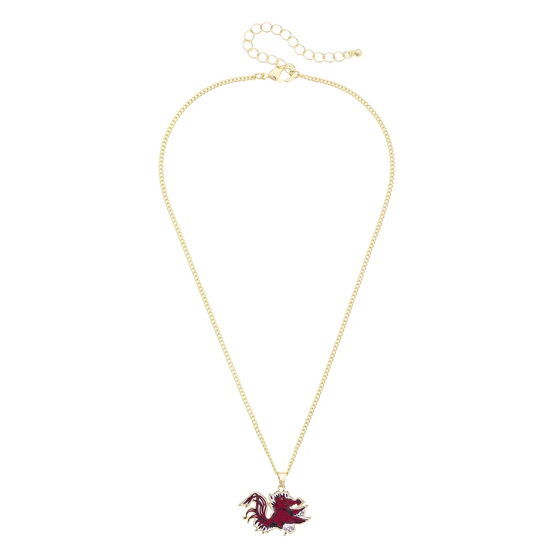 Women's CANVAS Style South Carolina Gamecocks Enamel Icon Necklace
