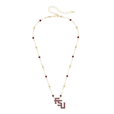 Women's CANVAS Style Florida State Seminoles Logo Layering Necklace