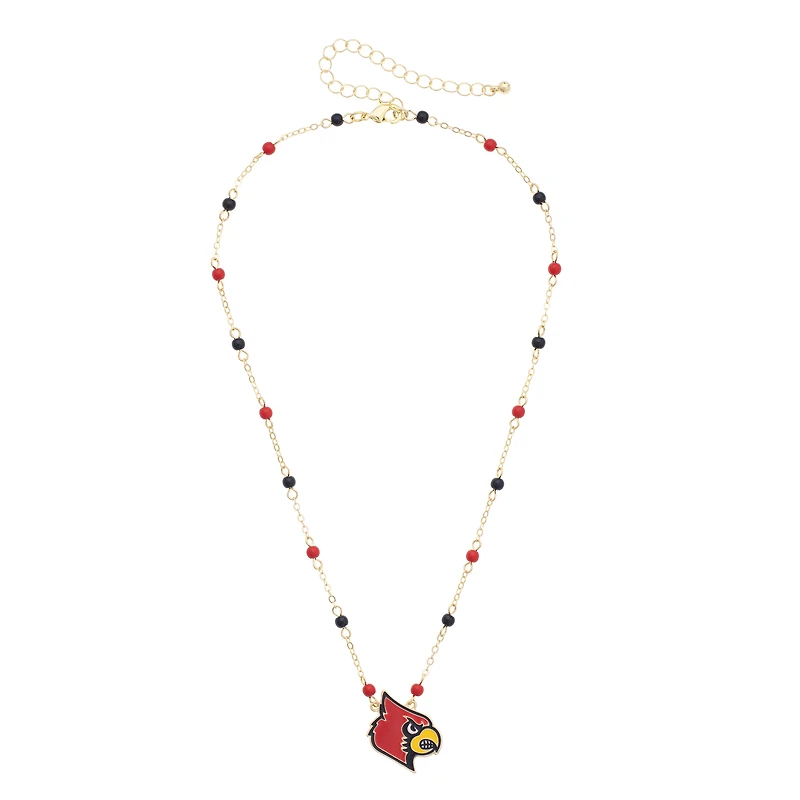 Women's CANVAS Style Louisville Cardinals Logo Layering Necklace