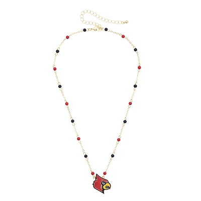 Women's CANVAS Style Louisville Cardinals Logo Layering Necklace