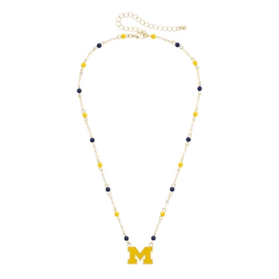 Women's CANVAS Style Michigan Wolverines Logo Layering Necklace