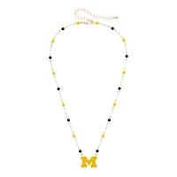 Women's CANVAS Style Michigan Wolverines Logo Layering Necklace