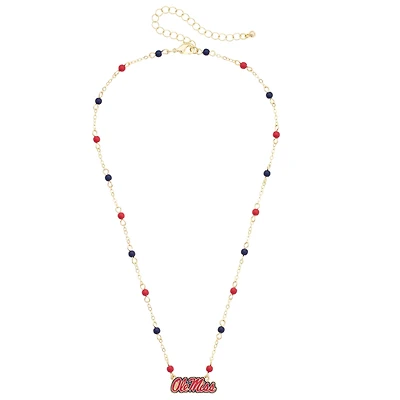 Women's CANVAS Style Ole Miss Rebels Logo Layering Necklace